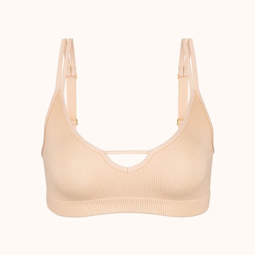 The Skinny-Strap Seamless Bralette - Size M